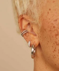 Astridandmiyu Wishbone Ear Cuff In Silver