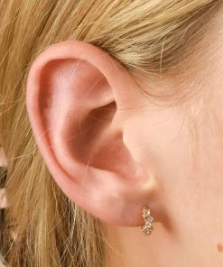 Astrid & Miyu Crystal Cluster Huggies In Gold Best Sellers 11 Astrid & Miyu Crystal Cluster Huggies In Gold Best Sellers