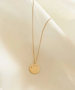 Astridandmiyu Crystal Set Pendant Necklace In Gold Necklaces