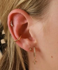 Astrid & Miyu Twilight Star Stud Earrings In Gold Best Sellers