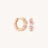 Astrid & Miyu Crystal Cluster Huggies In Rose Gold Earrings 2 Astrid & Miyu Crystal Cluster Huggies In Rose Gold Earrings