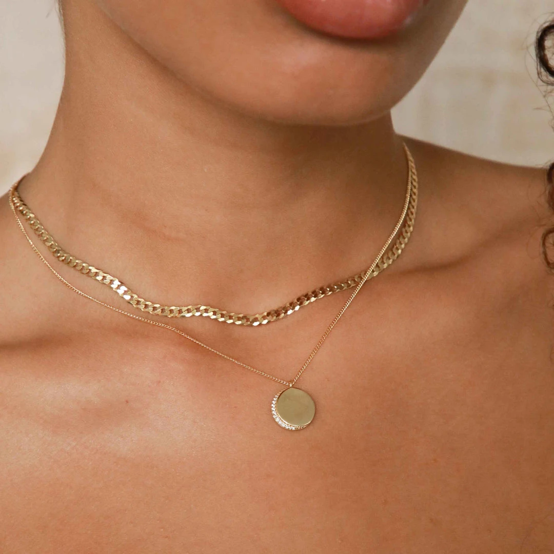 Astrid & Miyu Necklaces Curb Chain Necklace In Gold 6 Astrid & Miyu Necklaces Curb Chain Necklace In Gold