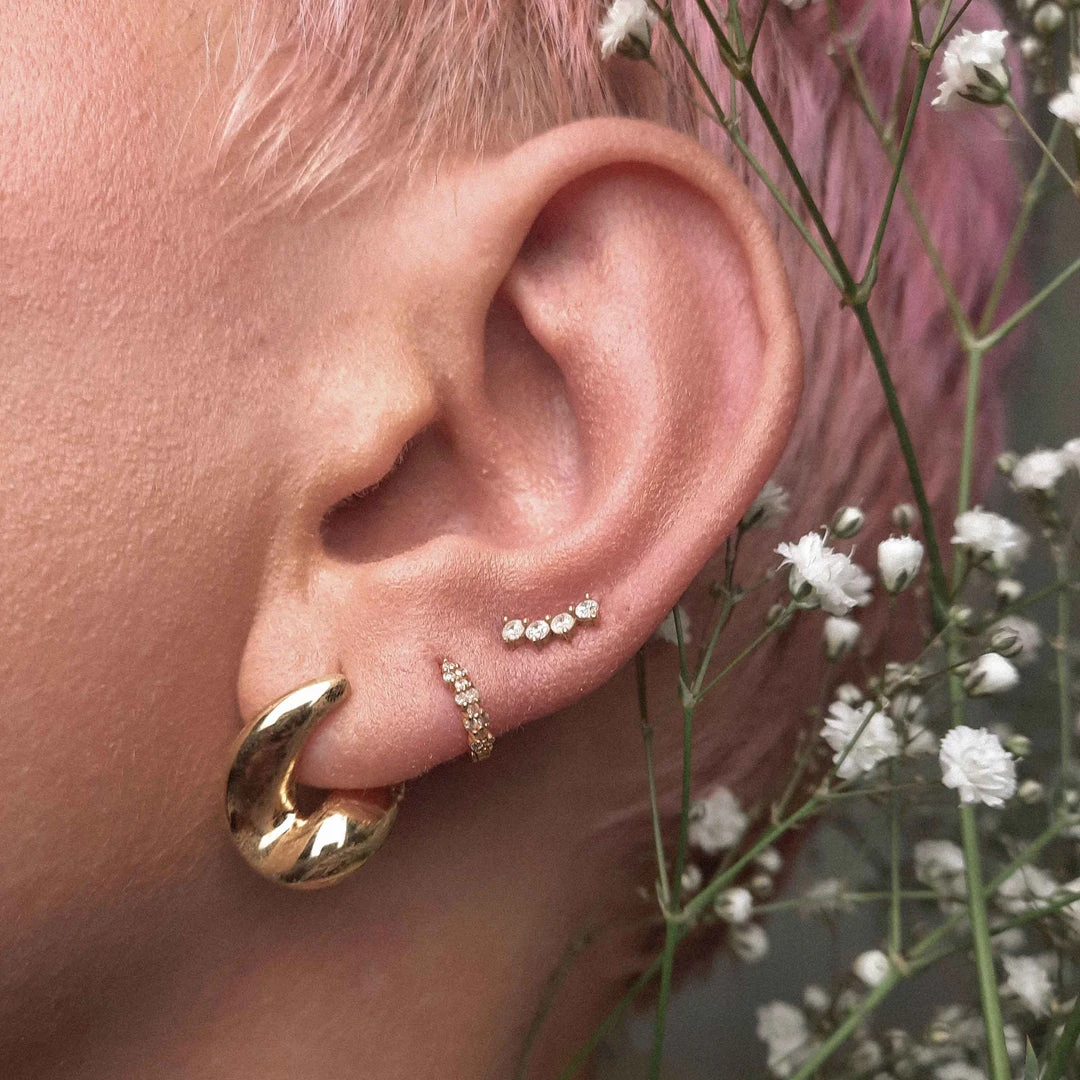 Astridandmiyu Molten Hoops In Gold 5 Astridandmiyu Molten Hoops In Gold