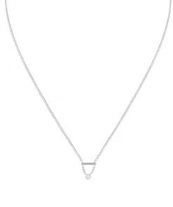 Astridandmiyu Sale Diamond Bar Necklace In Silver