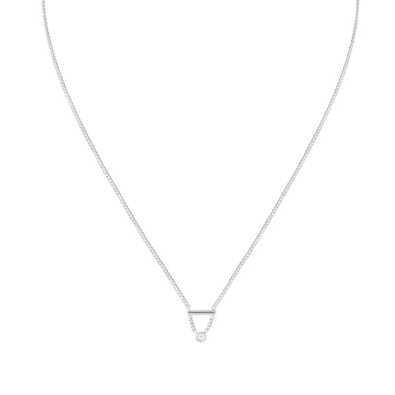 Astridandmiyu Sale Diamond Bar Necklace In Silver 3 Astridandmiyu Sale Diamond Bar Necklace In Silver