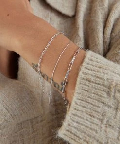 Astridandmiyu Double Chain Bracelet In Silver Bracelets