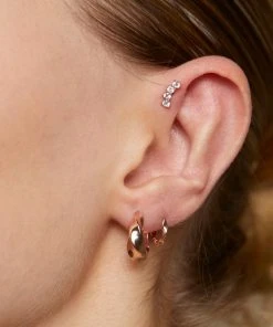 Astridandmiyu Elemental Huggies In Rose Gold Earrings 10 Astridandmiyu Elemental Huggies In Rose Gold Earrings