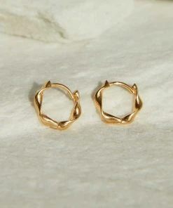 Astridandmiyu Elemental Huggies In Gold Best Sellers