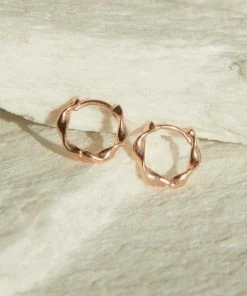 Astridandmiyu Elemental Huggies In Rose Gold Earrings 9 Astridandmiyu Elemental Huggies In Rose Gold Earrings