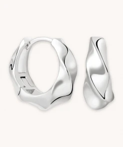 Astrid & Miyu Elemental Hoops In Silver Earrings