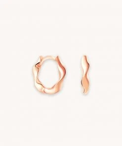 Astridandmiyu Elemental Huggies In Rose Gold Earrings