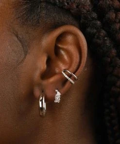 Astrid & Miyu Essential Small Hoops In Silver