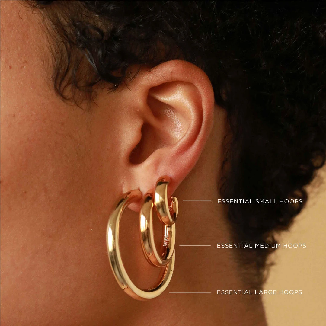 Astrid & Miyu Essential Small Hoops In Gold 6 Astrid & Miyu Essential Small Hoops In Gold