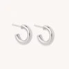 Astrid & Miyu Essential Small Hoops In Silver