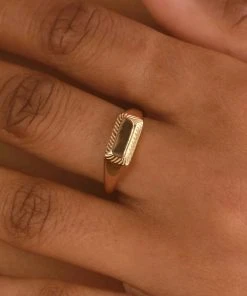 Astridandmiyu Etched Signet Ring In Gold 9 Astridandmiyu Etched Signet Ring In Gold