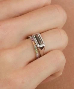 Astridandmiyu Etched Signet Ring In Silver 9 Astridandmiyu Etched Signet Ring In Silver