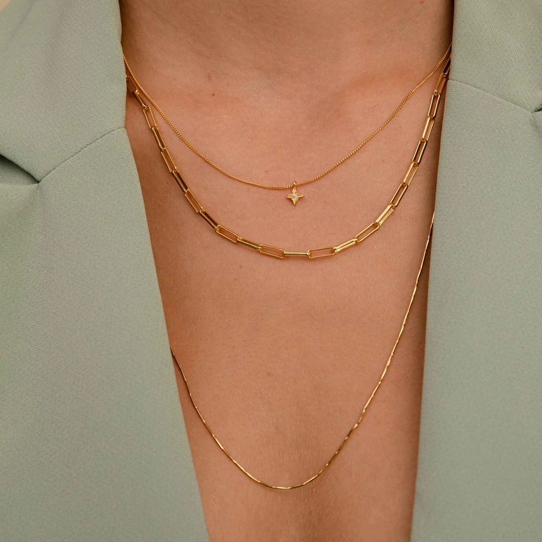 Astrid & Miyu Sale Fine Bar Chain 55cm In Gold 8 Astrid & Miyu Sale Fine Bar Chain 55cm In Gold