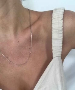 Astrid & Miyu Sale Fine Bar Chain 55cm In Silver