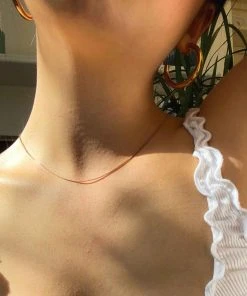 Astrid & Miyu Fine Box Chain 40cm In Rose Gold Sale