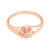 Astridandmiyu Flora Signet Ring In Rose Gold