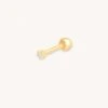 Astridandmiyu Flora Tiny Barbell In Gold