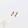 Astrid & Miyu Earrings Diamond Piercing Stacking Set In Solid Gold