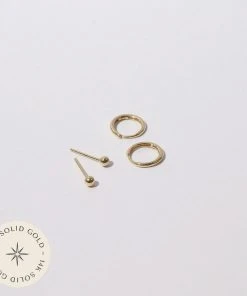 Astrid & Miyu Essential Stacking Set In Solid Gold