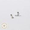 Astrid & Miyu Marquise Piercing Stacking Set In Solid White Gold