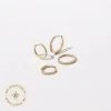 Astrid & Miyu White Topaz Hoop Stacking Set In Solid Gold 2 Astrid & Miyu White Topaz Hoop Stacking Set In Solid Gold
