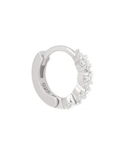 Astridandmiyu Dainty Crystal Clicker In Silver