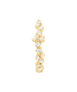 Astrid & Miyu Earrings Crystal Hoop 11.5mm In Gold