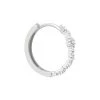 Astrid & Miyu Earrings Crystal Hoop 11.5mm In Silver