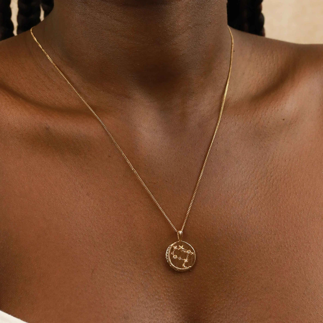 Astrid & Miyu Zodiac Necklaces Gemini Zodiac Pendant Necklace In Gold 9 Astrid & Miyu Zodiac Necklaces Gemini Zodiac Pendant Necklace In Gold