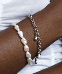 Astridandmiyu Illume Pebble Charm Bracelet In Silver Sale