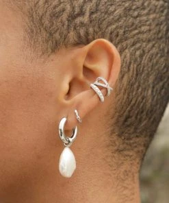 Astridandmiyu Elemental Huggies In Silver Best Sellers