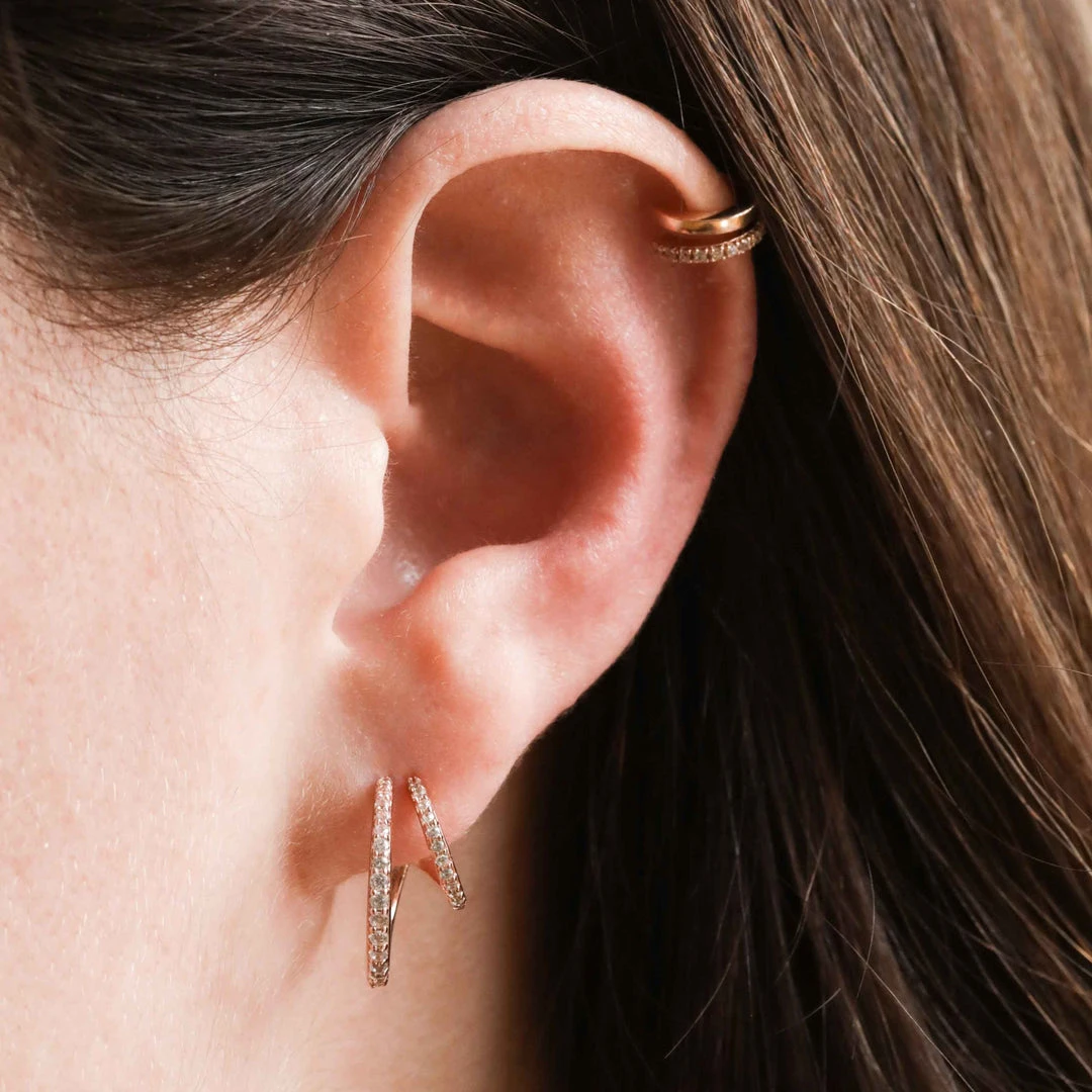 Astridandmiyu Illusion Crystal Hoops In Rose Gold 5 Astridandmiyu Illusion Crystal Hoops In Rose Gold