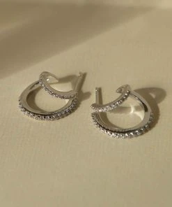 Astridandmiyu Illusion Crystal Hoops In Silver Best Sellers 8 Astridandmiyu Illusion Crystal Hoops In Silver Best Sellers