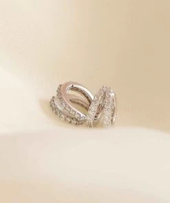 Astrid & Miyu Illusion Crystal Huggies In Silver Best Sellers 10 Astrid & Miyu Illusion Crystal Huggies In Silver Best Sellers