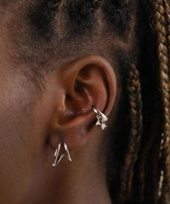 Astrid & Miyu Earrings Illusion Hoops In Silver