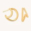 Astrid & Miyu Illusion Hoops In Gold