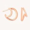 Astrid & Miyu Earrings Illusion Hoops In Rose Gold