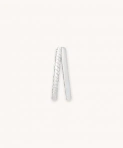 Astrid & Miyu Illusion Rope Hoop 11.5mm In Silver Earrings