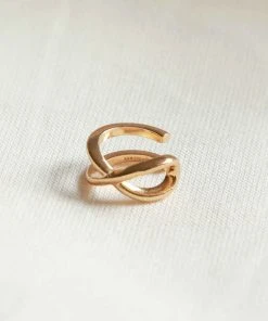 Astrid & Miyu Earrings Infinite Ear Cuff In Gold