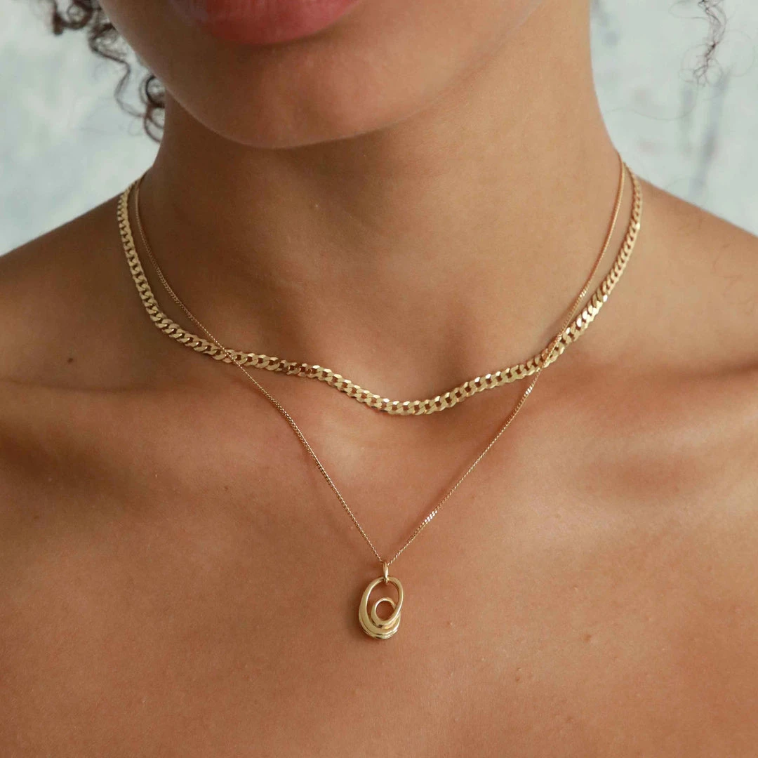 Astrid & Miyu Infinite Pendant Necklace In Gold 7 Astrid & Miyu Infinite Pendant Necklace In Gold