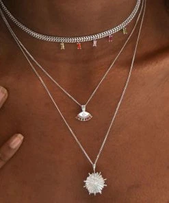 Astridandmiyu Spectrum Necklace In Silver Sale