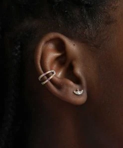 Astridandmiyu Iris Stud Earrings In Silver