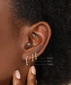 Astrid & Miyu New In Cosmic Star 6.5mm Hoop In Gold 11 Astrid & Miyu New In Cosmic Star 6.5mm Hoop In Gold