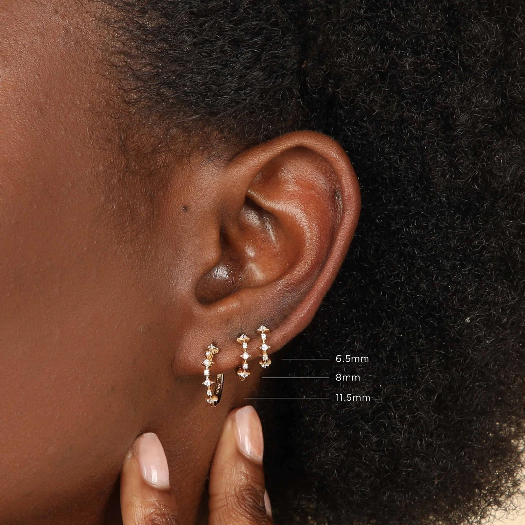 Astrid & Miyu New In Cosmic Star 6.5mm Hoop In Gold 7 Astrid & Miyu New In Cosmic Star 6.5mm Hoop In Gold