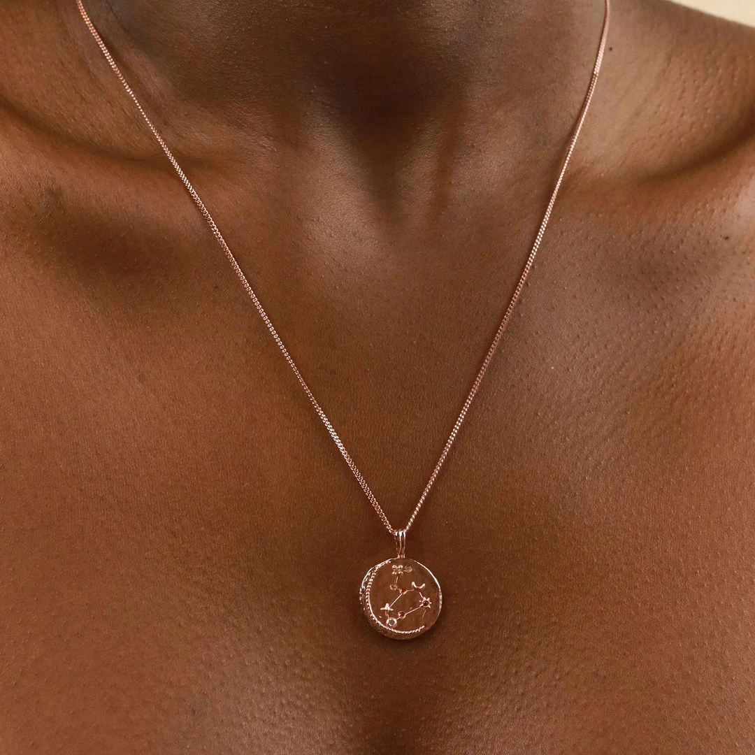 Astrid & Miyu Leo Zodiac Pendant Necklace In Rose Gold Zodiac Necklaces 9 Astrid & Miyu Leo Zodiac Pendant Necklace In Rose Gold Zodiac Necklaces