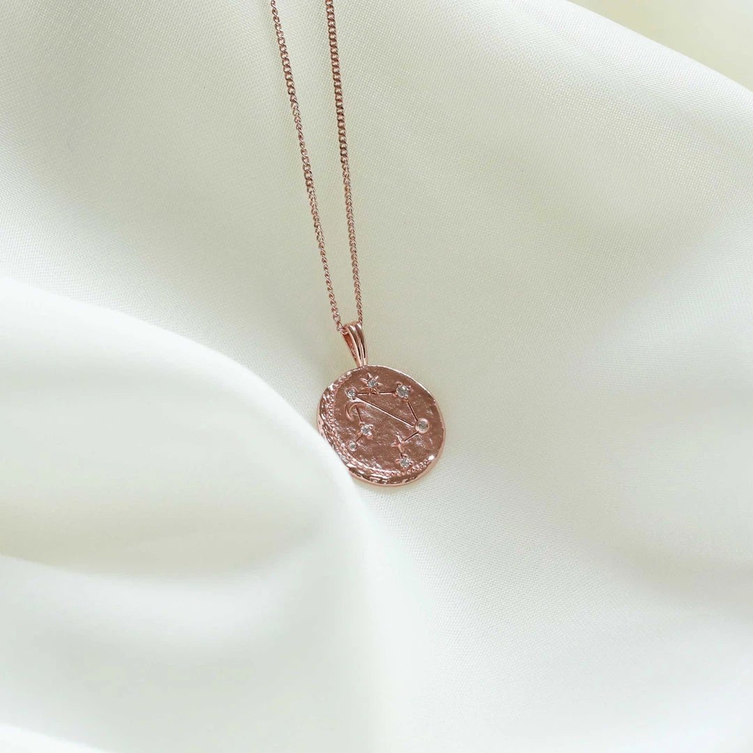 Astrid & Miyu Zodiac Necklaces Libra Zodiac Pendant Necklace In Rose Gold 8 Astrid & Miyu Zodiac Necklaces Libra Zodiac Pendant Necklace In Rose Gold